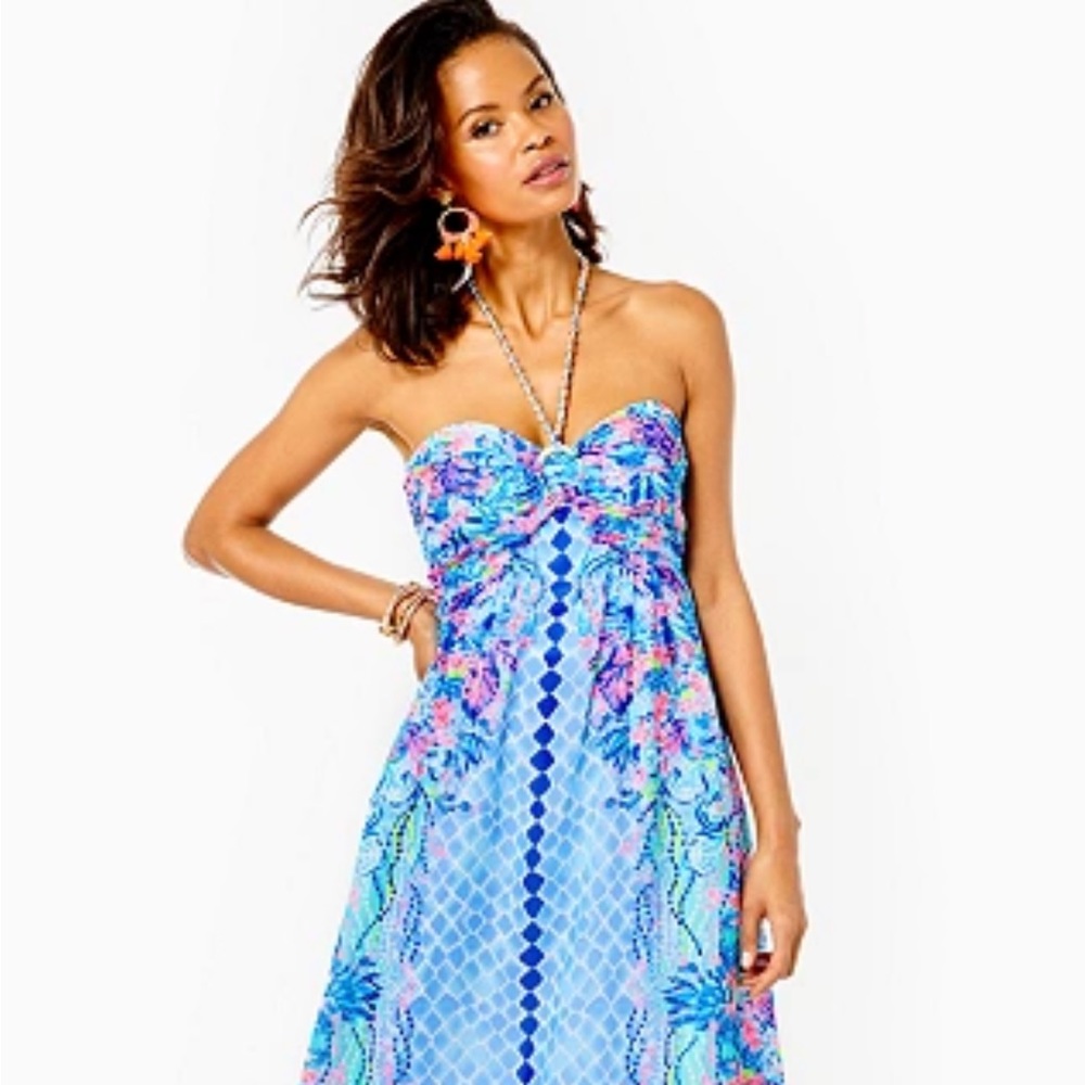 NWT Lilly Pulitzer Viv Maxi Dress Multi Hidden Treasure 8